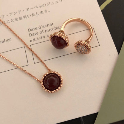 [LUXORA]PERLEE COULEURS DIAMOND ROSE GOLD BETWEEN THE FINGER RING