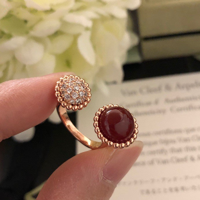[LUXORA]PERLEE COULEURS DIAMOND ROSE GOLD BETWEEN THE FINGER RING