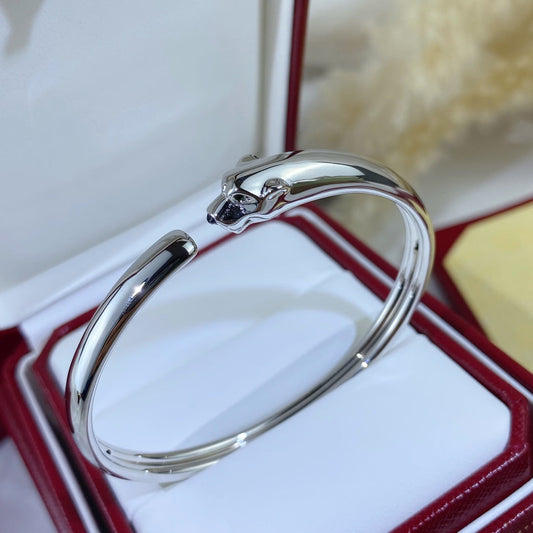 [LUXORA]PANTHERE SILVER OPEN BRACELET