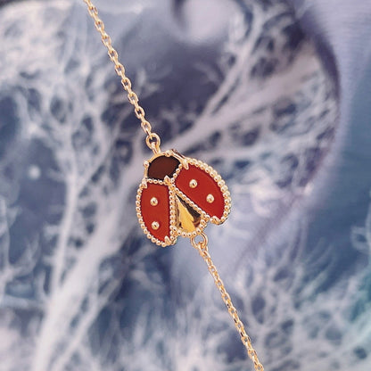[LUXORA]LUCKY SPRING 1 MOTIF PINK GOLD BRACELET