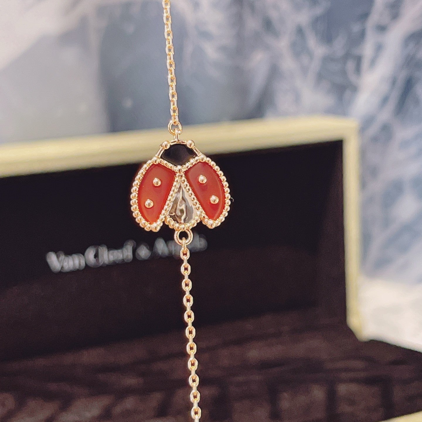 [LUXORA]LUCKY SPRING 1 MOTIF PINK GOLD BRACELET