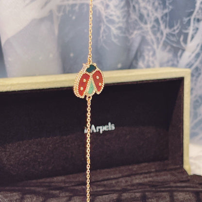 [LUXORA]LUCKY SPRING 1 MOTIF PINK GOLD BRACELET