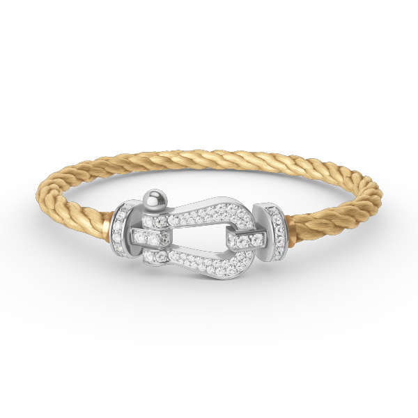 [LUXORA]FORCE LARGE HORSESHOE FULL DIAMOND BRACELET SILVER