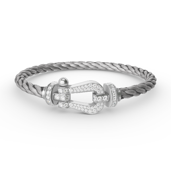 [LUXORA]FORCE LARGE HORSESHOE FULL DIAMOND BRACELET SILVER