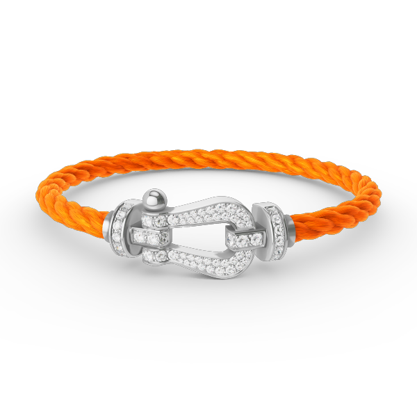[LUXORA]FORCE LARGE HORSESHOE FULL DIAMOND BRACELET SILVER