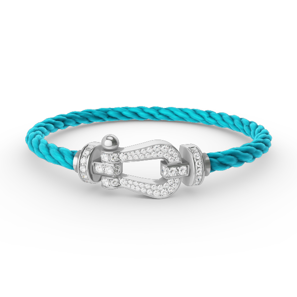 [LUXORA]FORCE LARGE HORSESHOE FULL DIAMOND BRACELET SILVER