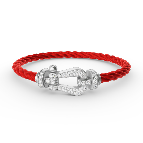 [LUXORA]FORCE LARGE HORSESHOE FULL DIAMOND BRACELET SILVER