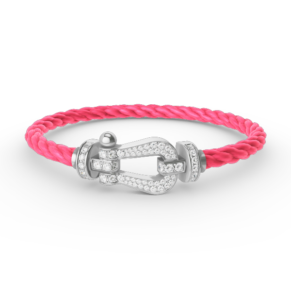 [LUXORA]FORCE LARGE HORSESHOE FULL DIAMOND BRACELET SILVER