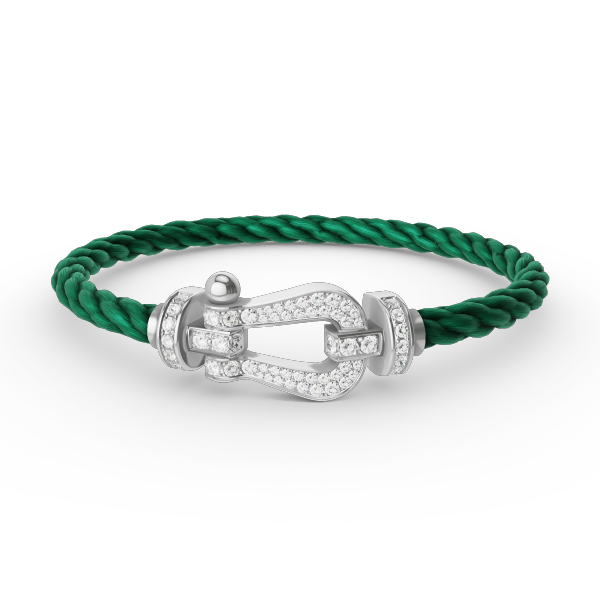[LUXORA]FORCE LARGE HORSESHOE FULL DIAMOND BRACELET SILVER