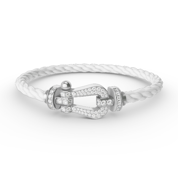 [LUXORA]FORCE LARGE HORSESHOE FULL DIAMOND BRACELET SILVER