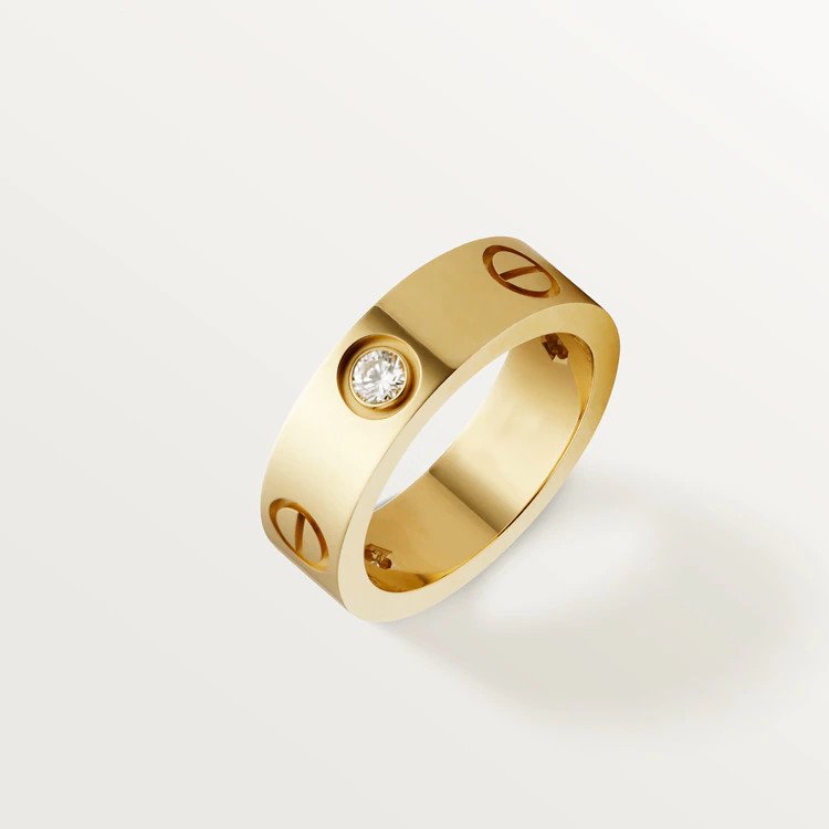 [LUXORA]LOVE RING 5.5MM 3 DIAMONDS PINK GOLD