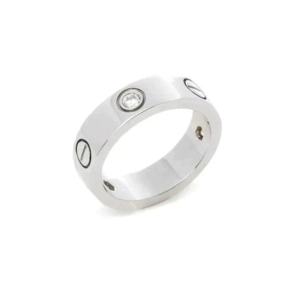 [LUXORA]LOVE RING 5.5MM 3 DIAMONDS SILVER