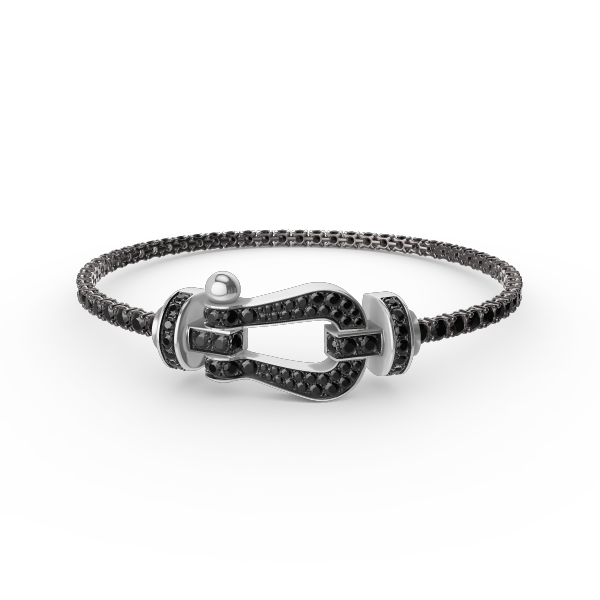 [LUXORA]FORCE  LARGE HORSESHOE FULL DIAMOND TENNIS BRACELET